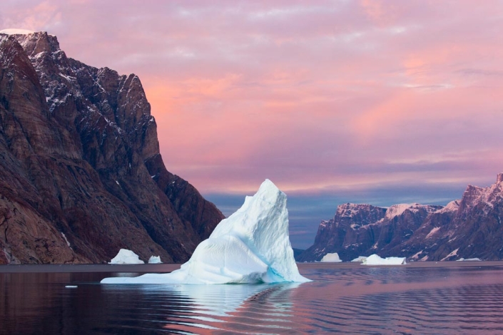 Iceberg at dusk